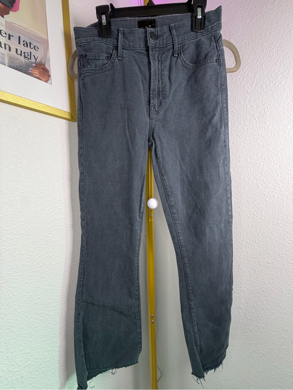 MOTHER The Insider Crop Step Fray jeans 25” Inseam Size 25